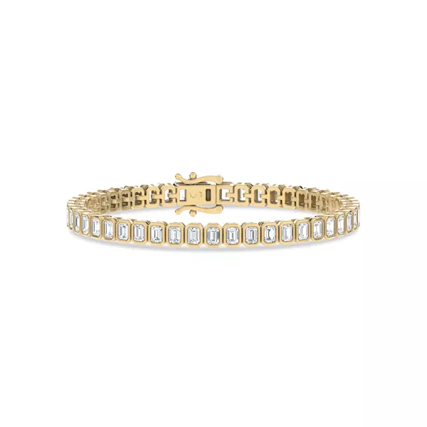 Illume Emerald Bezel Diamond Tennis Bracelet by Christian Siriano