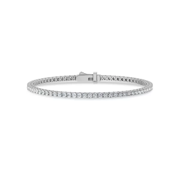  Lab Diamond Silver Tennis Bracelet (3 ct. tw.)