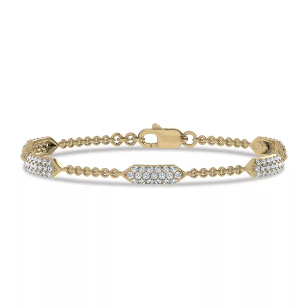 Corza Pavé Link Lab Diamond Vermeil Bracelet by Christian Siriano