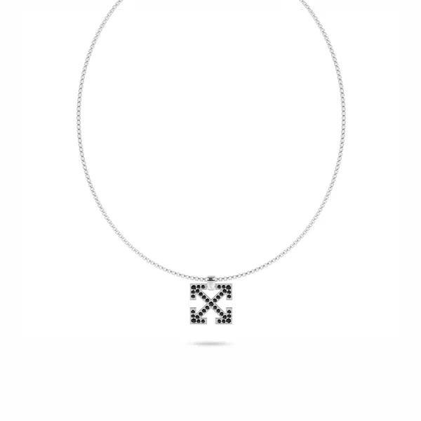 Double Arrow Black Lab Diamond Necklace by Off-White