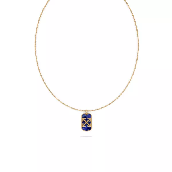 Double Arrow Lapis Tag Necklace by Off-White