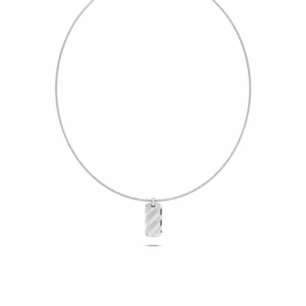 Shadow Stripe Tag Necklace by Off-White