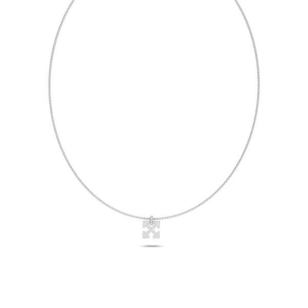 Double Arrow Pavé Bail Lab Diamond Necklace by Off-White