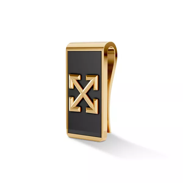 Double Arrow Black Onyx Money Clip by Off-White