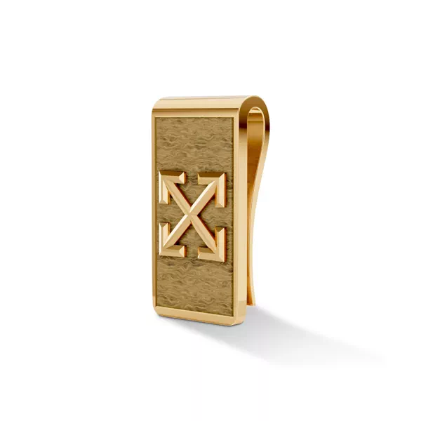 Double Arrow Tiger Eye Money Clip by Off-White