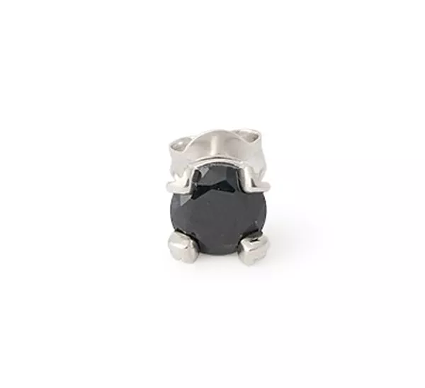 Diamond Arrow Black Lab Diamond Single Stud Earring by Off-White