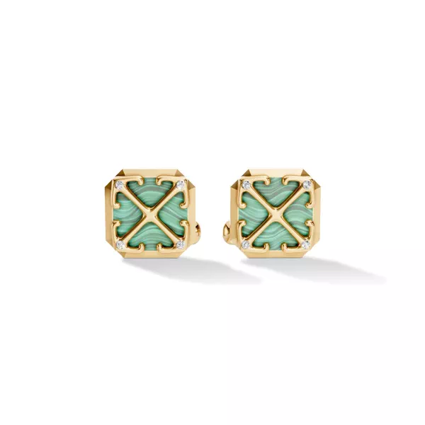 Double Arrow Malachite Cuff Links by Off-White
