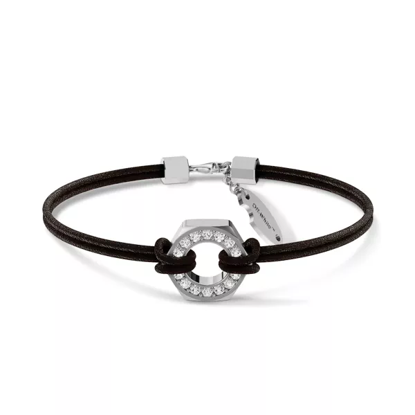 Hex Nut Leather Cord Bracelet by Off-White