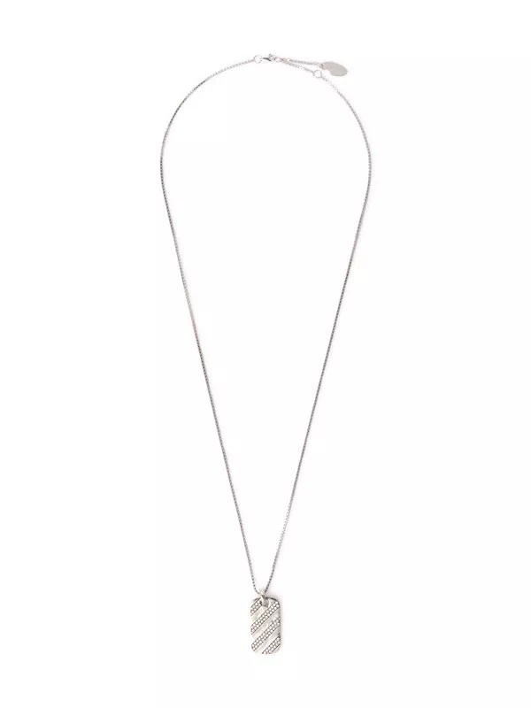 Shadow Stripe Lab Diamond Tag Necklace by Off-White