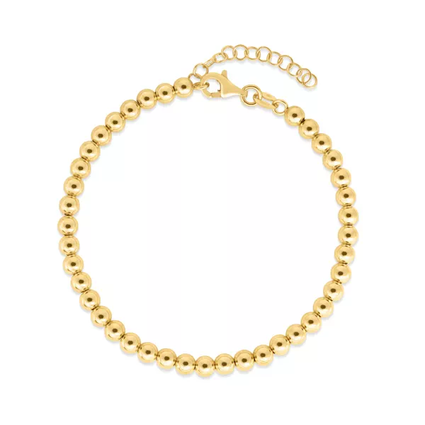 Gold Bead Bracelet (4mm)