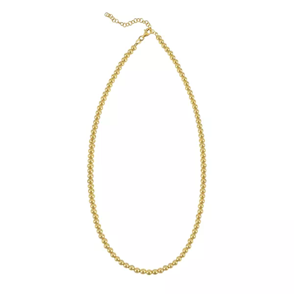 Gold Bead Necklace (4mm)
