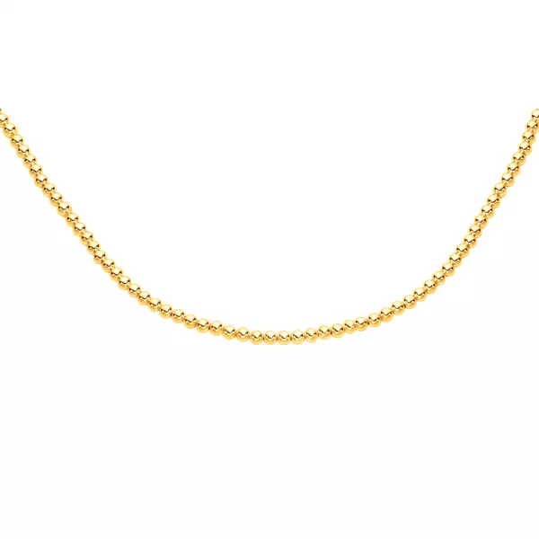 Gold Bead Necklace (5mm)