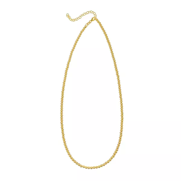 Gold Bead Necklace (3mm)