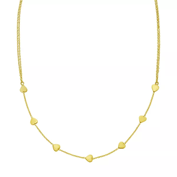 Mini Heart Station Necklace