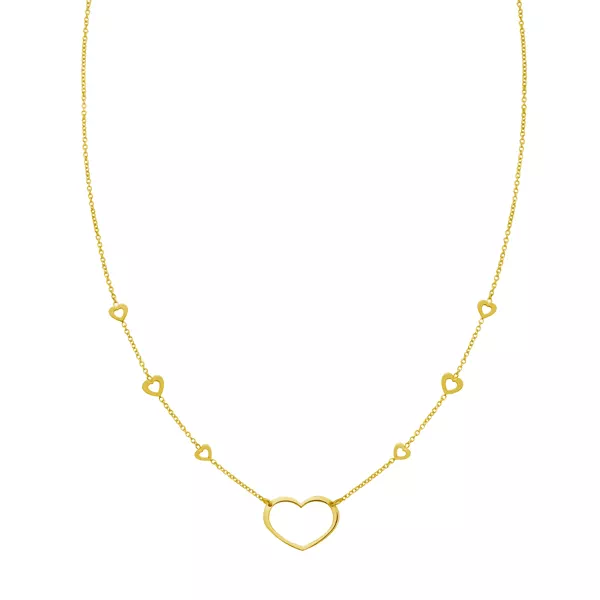 Open Heart Station Necklace