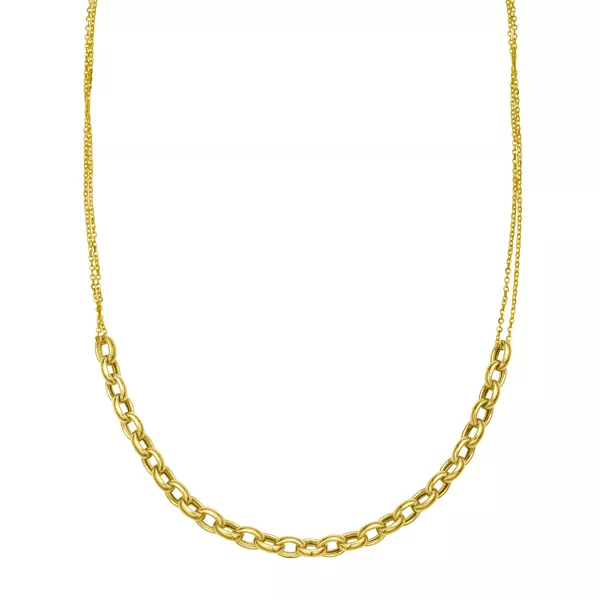 Rolo Link Chain Adjustable Necklace