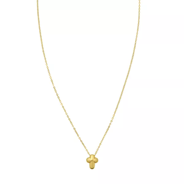 Mini Puff Cross Necklace