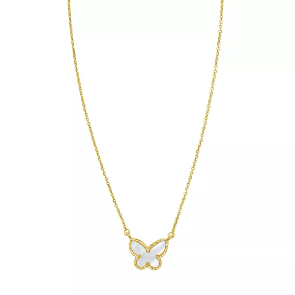 Butterfly Mother Of Pearl Necklace