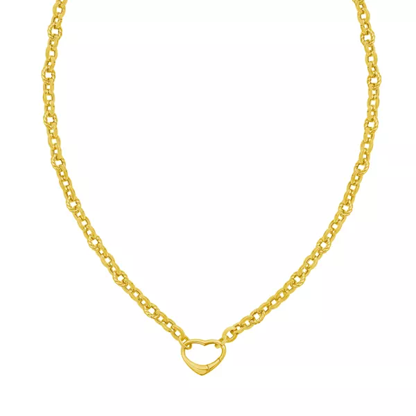 Heart Lock Gold Necklace