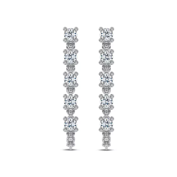 Linear Lab Diamond Chain Drape Studs