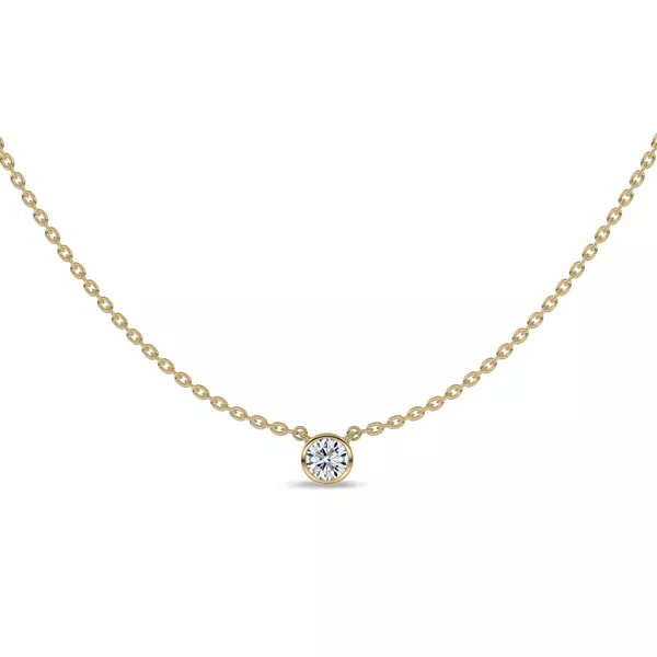 Bezel-Set Diamond Solitaire Necklace (0.25 ct.)