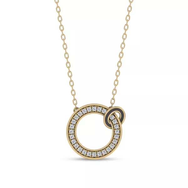 Midnight Noir Pavé Loop Necklace By Christian Siriano