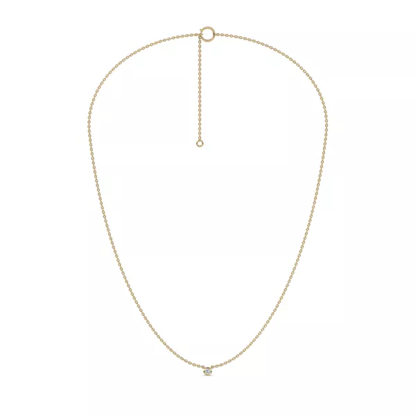Diamond Necklaces Petite Bezel-Set Lab Diamond Solitaire (0.06 ct.)
