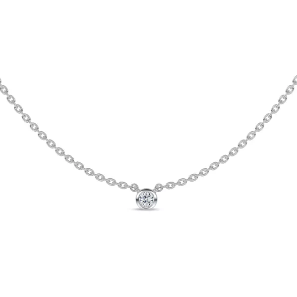 Petite Bezel-Set Diamond Solitaire Necklace (0.06 ct.)