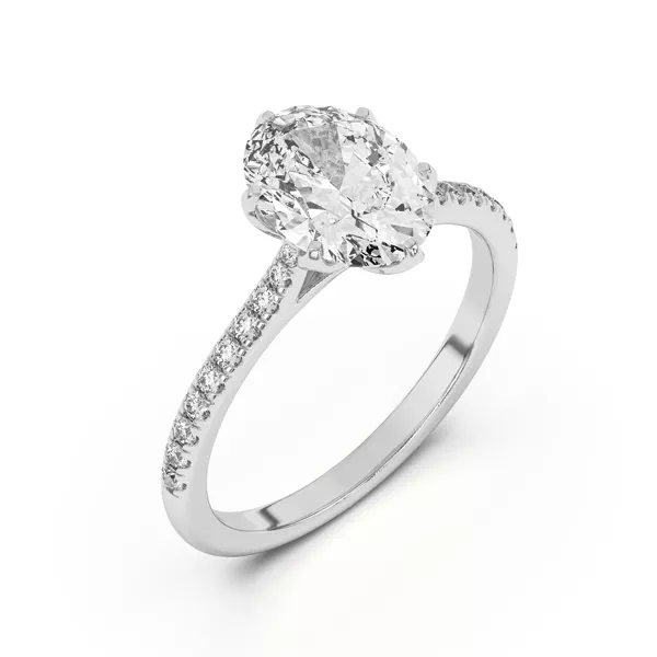 Marigold Tulip Inspired 6 Prong 3.00 ct. Oval Lab Engagement Ring