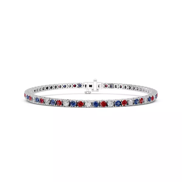 Patriotic Lab Diamond Tennis Bracelet (4.00 ct. tw.)