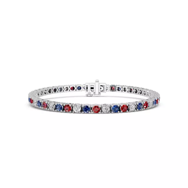 Patriotic Lab Diamond Tennis Bracelet (5.70 ct. tw.)