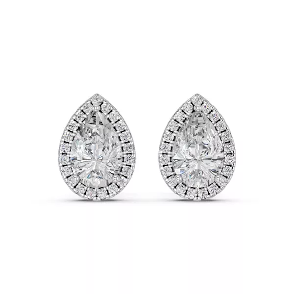 Bellara Pear-Shaped Lab Diamond Halo Earrings (1.30 ct. tw.)