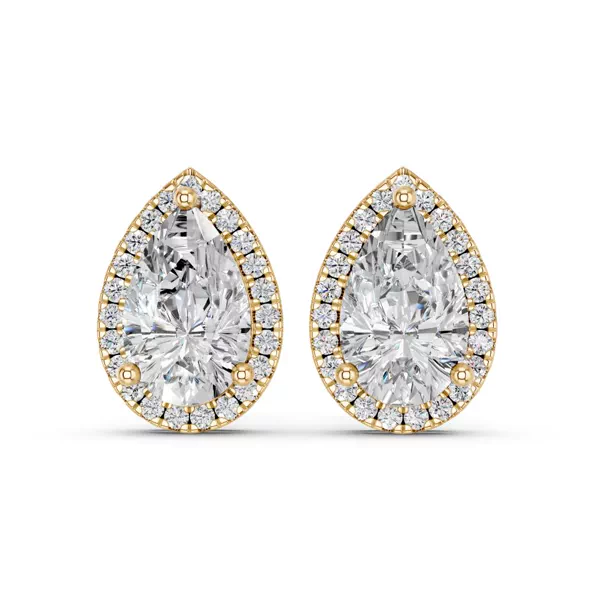 Bellara Pear-Shaped Lab Diamond Halo Earrings (1.30 ct. tw.)