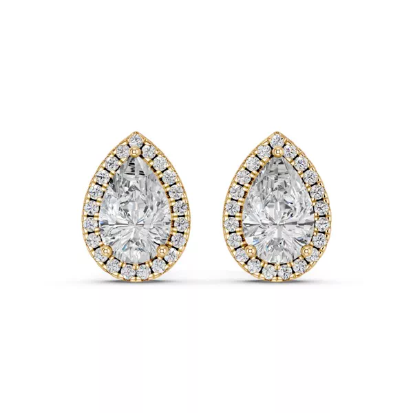 Bellara Pear-Shaped Lab Diamond Halo Earrings (1.30 ct. tw.)