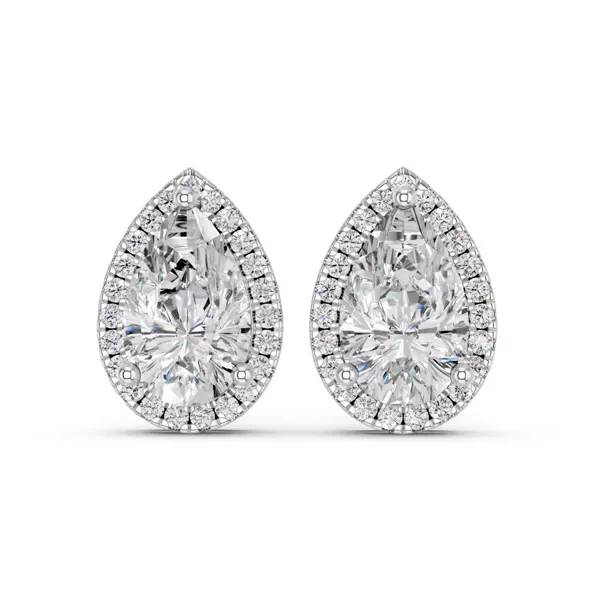 Bellara Pear-Shaped Lab Diamond Halo Earrings (3.60 ct. tw.)
