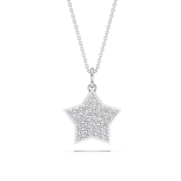 Star Pavé Lab Diamond Necklace