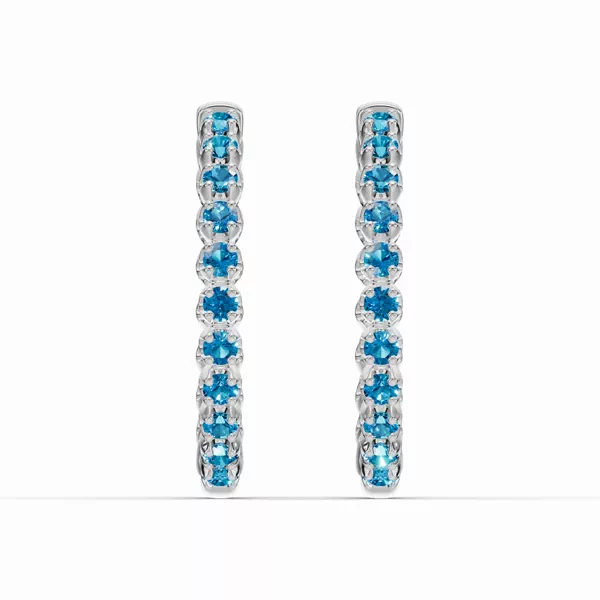 London Blue Topaz Inside-Out Hoop Earrings