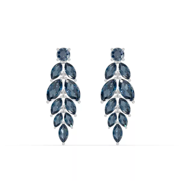 London Blue Topaz Feather Drop Earrings