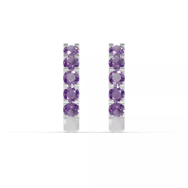 Amethyst Huggie Earrings
