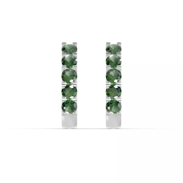 Emerald Huggie Earrings