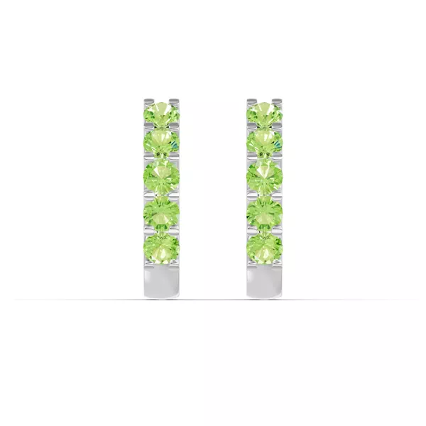 Peridot Huggie Earrings