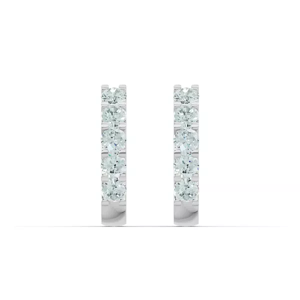 Sky Blue Topaz Huggie Earrings