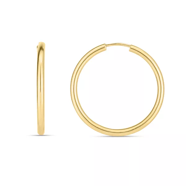Polished Round Gold Hoops