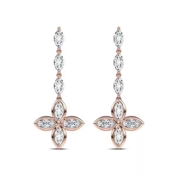 Maravina Rosette Lab Drop Earrings by Christian Siriano