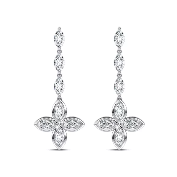 Maravina Rosette Lab Drop Earrings by Christian Siriano