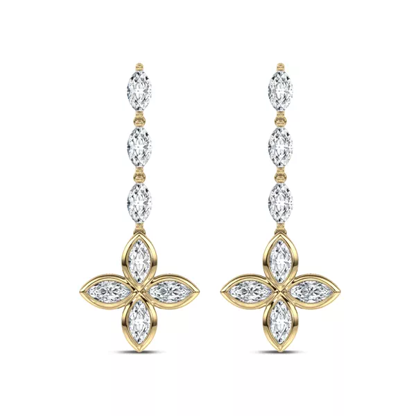 Maravina Rosette Lab Drop Earrings by Christian Siriano