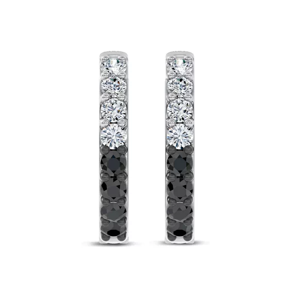 Midnight Noir Lab Diamond Hoop Earrings by Christian Siriano