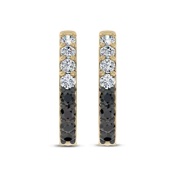 Midnight Noir Lab Diamond Hoop Earrings by Christian Siriano