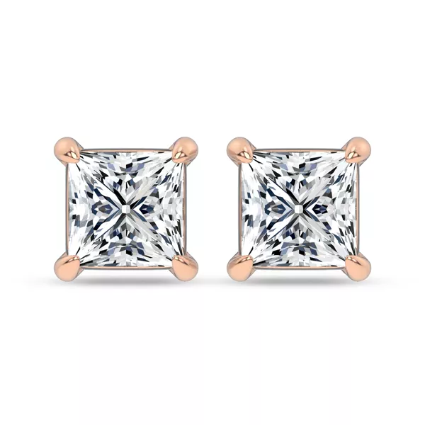 Midnight Halo Princess Lab Stud Earrings (2 ct. tw.) by Christian Siriano