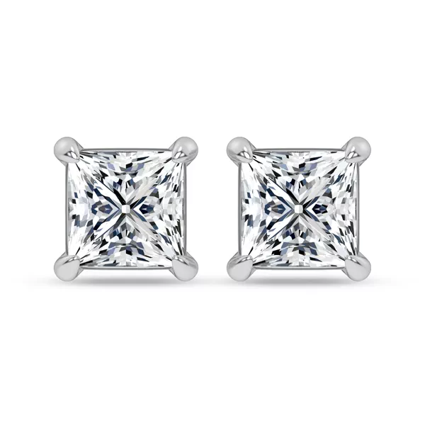 Midnight Halo Princess Lab Stud Earrings (2 ct. tw.) by Christian Siriano